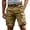 39Khaki191, variant on WERYOUNG Cargo Shorts For Men Solid Color Elastic Waist Casual Summer Athletic Shorts With Pockets For Outdoor Sports Soft Bottoms L