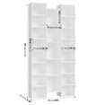 thumbnail image 2 of Homfa 2 Pieces White Bookshelves, 71’’ Tall Three Row Bookshelf with Adjustable Shelves, 21-Cubes CD Display Storage Organizer Shelf for Living Room Home Office, 2 of 7