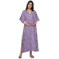 thumbnail image 1 of Moomaya Womens Long Maternity Kimono Sleeves Button Down Maxi Dress Kaftan, 1 of 5