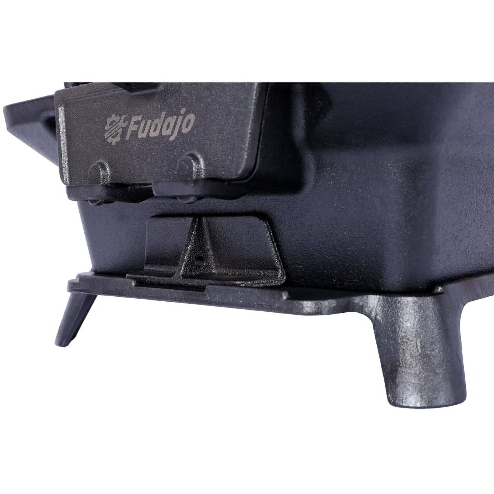 100% Cast Iron Charcoal Hibachi Grill - Portable Barbecue Grill (19.6 x 10.6 inches) for Picnics, Camping, Family Gatherings