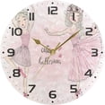 thumbnail image 5 of SKYSONIC Ballerina Wall Clock 10 Inch Silent Non Ticking Round Clock Oil Painting Clock Easy to Read Clock for Living Room Bedroom Bathroom Home Decor, 5 of 7