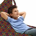 thumbnail image 1 of Abstract Lounger Chair Bag, Colorful Geometry and Nature Inspired Ornamental Flower Like Details Pattern, High Capacity Storage with Handle Container, Lounger Size, Multicolor, by Ambesonne, 1 of 5