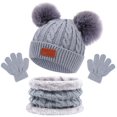 thumbnail image 1 of Conjunto de gorro y bufanda de invierno para niños, guantes y gorro de punto cálidos para bebés de 1 a 8 años., 1 of 8