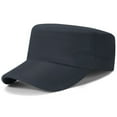 thumbnail image 2 of Adjustable Flat Top Cap,Hollow Breathable Baseball Cap,Universal Outdoor Sun Hat,Lightweight Thin Breathable Structure Outdoor Cycling Travel Leisure All Match Casual Sun Shading Hat,Navy, 2 of 7