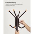 thumbnail image 5 of Freestanding Coat Rack - Metal Coat Rack Stand with 12 Hooks - Coffee Brown, 5 of 7