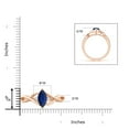 thumbnail image 5 of ANGARA Natural 1.15 ct Blue Sapphire Engagement Ring with Diamonds in 14K Rose Gold for Women (Size-10x5mm) | September Birthstone, Anniversary, Jewelry Gift for Women | Natural Sapphire Ring, 5 of 10