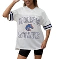 thumbnail image 2 of Women's Gameday Couture White Boise State Broncos Iconic Oversized Fashion Jersey, 2 of 5