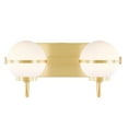 thumbnail image 4 of Aspen Creative 62310, Bathroom Vanity 2 Lights Fixture, 15-1/2" W x 7-3/4" H x 7-1/8" E, Warm Brass Finish, Bulb Not Included, 4 of 8