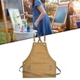 thumbnail image 6 of Tongina Kitchen Garden Bib Apron Children Chef Apron Painting with Pocket Waterproof Oilproof Role Play Painting Cooking Baking Apron M, 6 of 8