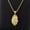 gold, variant on (20*35mm) Human Organ Stainless Steel Men's Heart Pendant Necklace Chain 24''-silver
