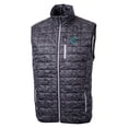 thumbnail image 2 of Men's Cutter & Buck Black Charlotte Knights Rainier PrimaLoft Eco Insulated Full-Zip Printed Puffer Vest, 2 of 3
