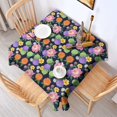 thumbnail image 2 of Pioneer Flower Floral Print Pattern Square Tablecloth, Waterproof Wipeable Spillproof Washable Table Cover for Home Kitchen Party Decor, 52"x52", 2 of 6