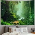 thumbnail image 2 of PRATYUS Dream Forest Tapestry Fog Forest Green Tree Tapestry Background Wall Decorative Tapestry Natural Scenery Cloth Painting for Bedroom and Living Room Painting, 2 of 6