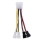 thumbnail image 1 of Cable de alimentación Molex a ventilador de 3 pines JShteea adaptador de 4 pines 12v * 2 / 5v * 2 1pcs, 1 of 3