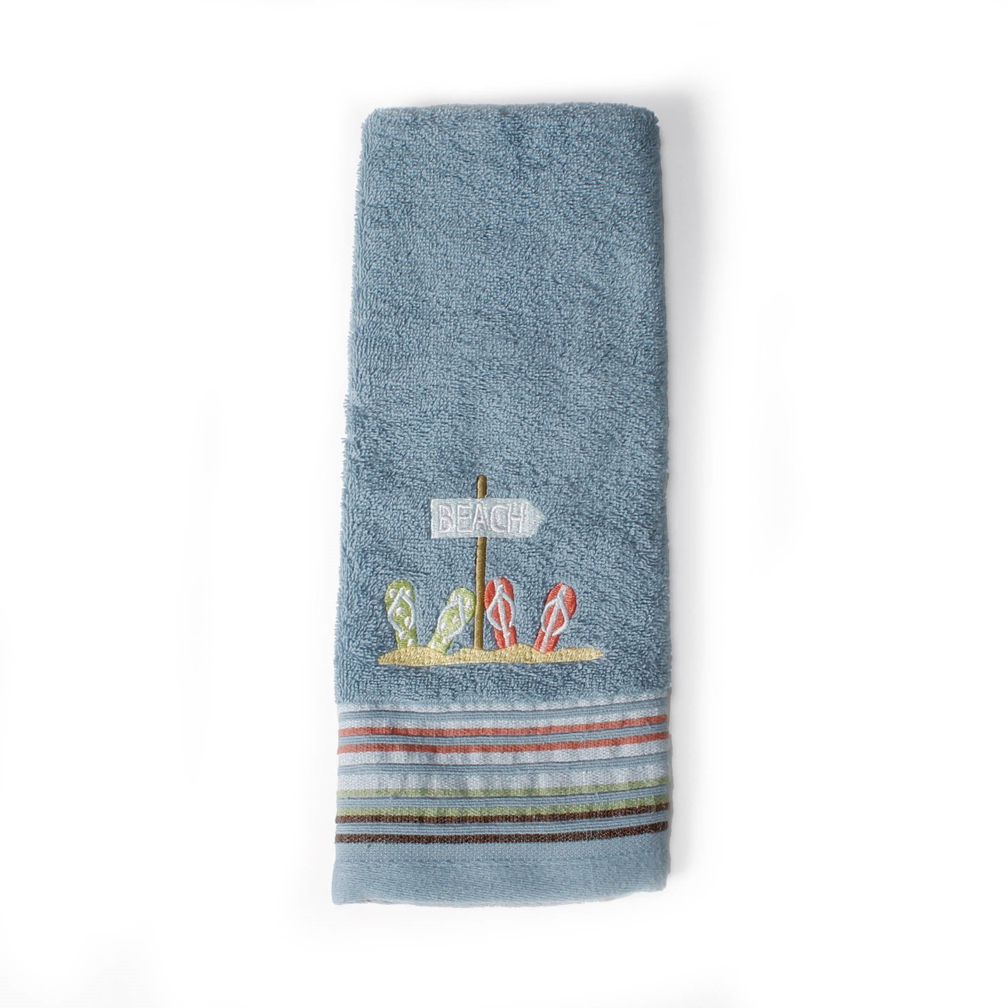 Mainstays Catching Rays Hand Towel, Blue, 15" x 26"