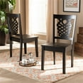 thumbnail image 3 of Baxton Studio Dark Brown Finished Wood 2-Piece Dining Chair Set, 3 of 7
