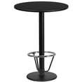 thumbnail image 1 of Flash Furniture 24" Table Ronde en Stratifié Haut de Gamme en Noir, 1 of 2