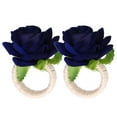 thumbnail image 1 of Napkin Rings,2PCS/Bag Simulation Flower Napkin Flower Napkin Rings Napkin Holder Smooth Operation, 1 of 8