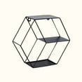 thumbnail image 4 of Kesenlong Hexagon Honeycomb Shelf Metal Wall Rack for Home Storage Organizer, 4 of 10