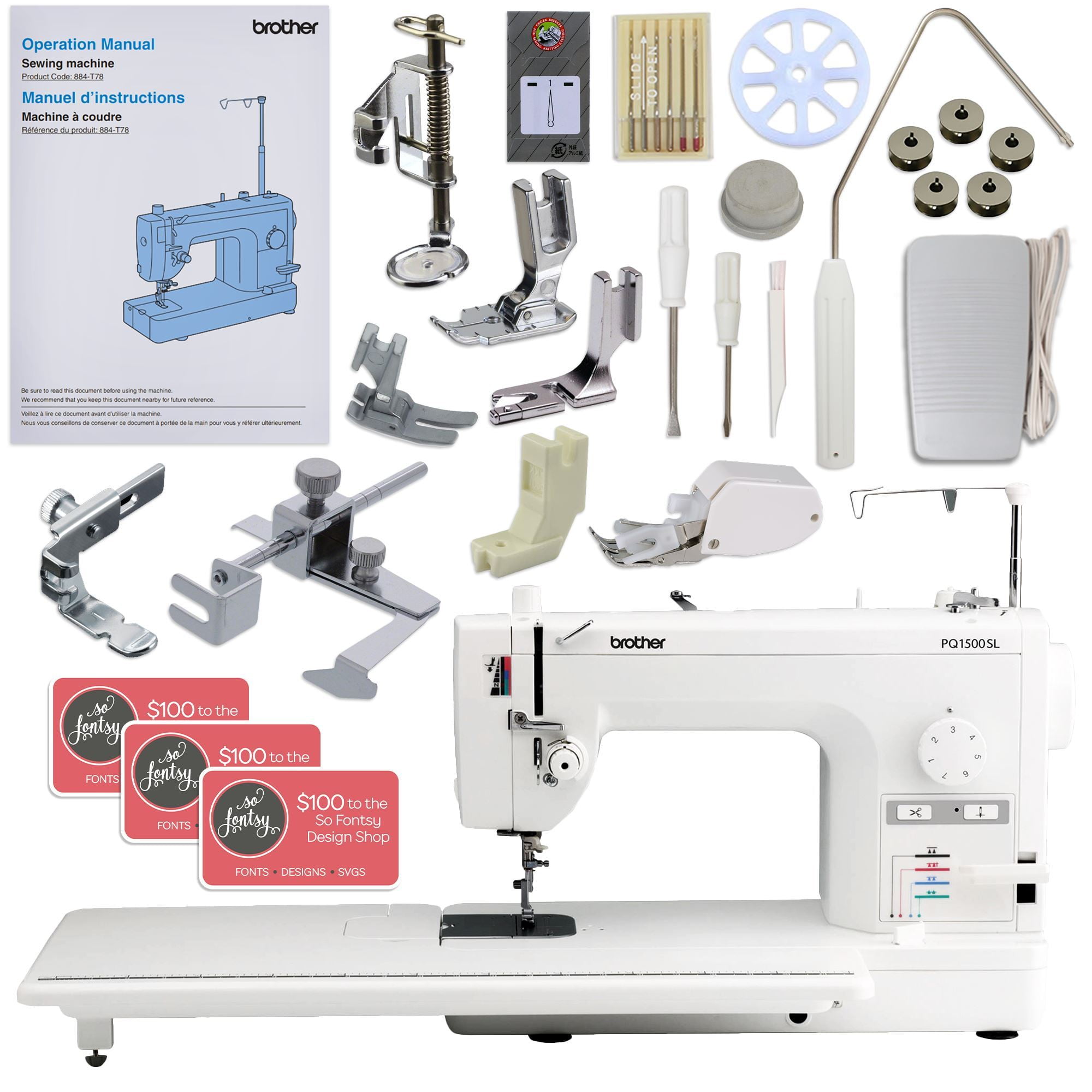 Brother PQ1500SL High Speed Straight Stitch Sewing & Quilting Machine