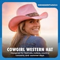 thumbnail image 4 of grinderPUNCH Western Outback Cowboy Hat Straw Classic Western Style, 4 of 6