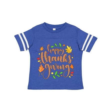 

Inktastic Happy Thanksgiving Fall Design with Leaves Gift Toddler Boy or Toddler Girl T-Shirt