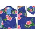 thumbnail image 5 of LA LEELA Button Down Shirt for Women Casual Summer Beach Party Short Sleeve Blouse Shirt Tropical Blouses Button up Hawaiian Dresses for Women XL Hibiscus Palm, Blue, 5 of 5