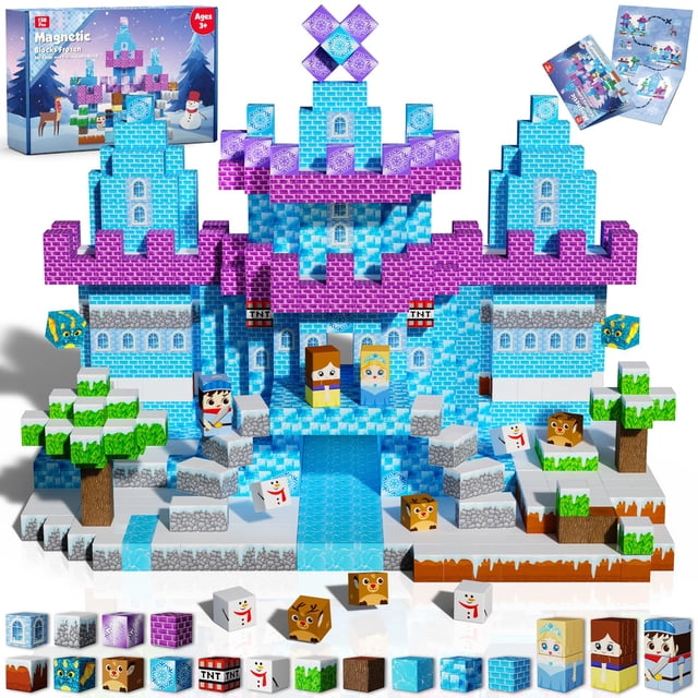 Bloques magnéticos GraceDuck 150 piezas para construir castillos de hielo de 3 a 10 años
