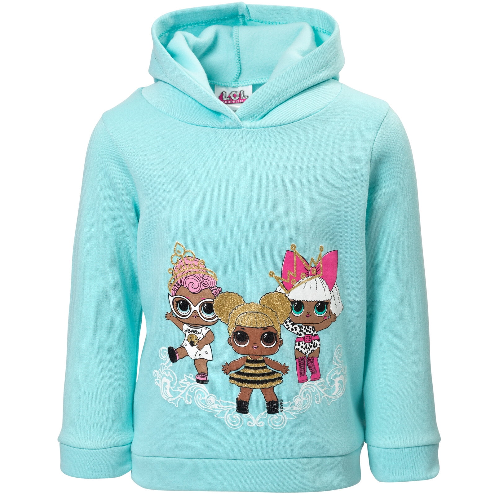 L.O.L. Surprise! Diva Little Girls Fleece Pullover Hoodie Royal Diva
