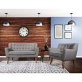 thumbnail image 4 of OS Home and Office Furniture 51.5" Mid-Century Fabric Loveseat in Cement Gray, 4 of 6