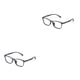 thumbnail image 2 of Minnieouse Gafas TR90 Rectángulo Marco completo Sin lentes recetados Gafas de estilo vintage Gafas ligeras para negro Negro 2piezas, 2 of 6