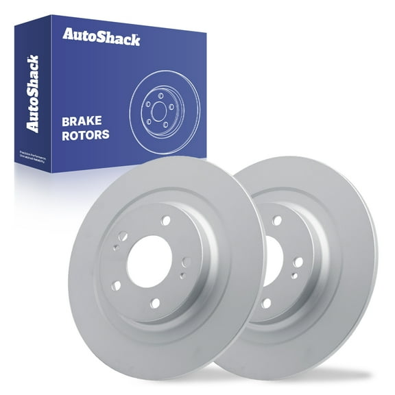 AutoShack 11.89" (302 mm) Rear Solid Brake Rotors Coated | Replacement for 2013-2024 Mitsubishi Outlander Sport 2014-2020 Mitsubishi Outlander | 2-PC Set | ArmorStop