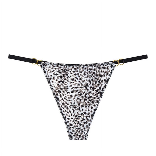 Pantalones de yoga fitness de seda helada sin costuras con tanga ajustada con estampado de leopardo sexy, de secado rápido