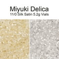 thumbnail image 4 of Miyuki Delica 11/0 - Crystal AB Silk Satin DB0670 - 5.2gms Vial of Japanese Glass Beads, 4 of 4