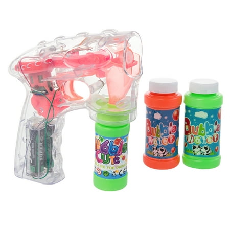 Bubble Gun Shooter Toy LED Flashing Light Up Toys For Kids Bubble Machine (Best Bubble Gun Uk)