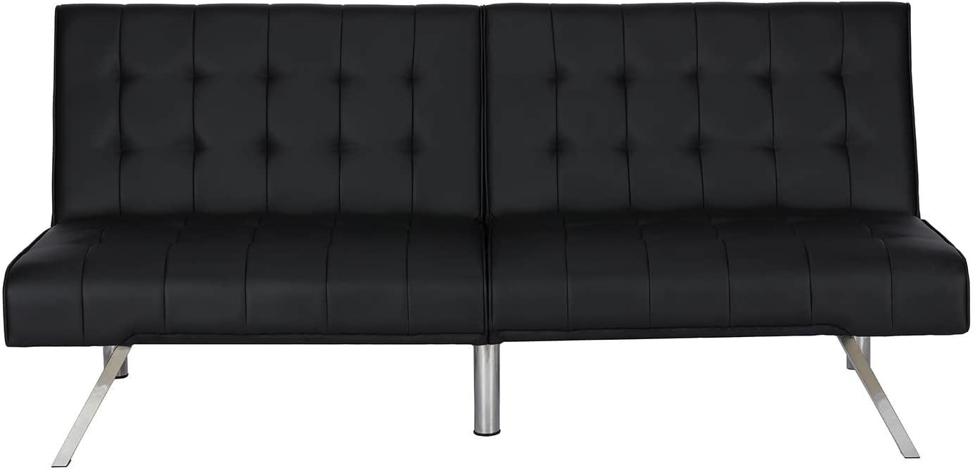 Dhp Emily Futon Sofa Bed Modern, Dhp Emily Convertible Futon Sofa Couch Vanilla Faux Leather
