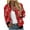A01- Red, variant on Lightweight Cropped Floral Printed Jackets For Women Casual Long Sleeve Crew Neck Coats With Pockets Fall Fashion 2025 Zip Up Sweatshirts Y2K Tops