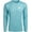 Blue, variant on Del Mar Men's Tech Crew Performance Long Sleeve Shirt, Cationic Gray, Small