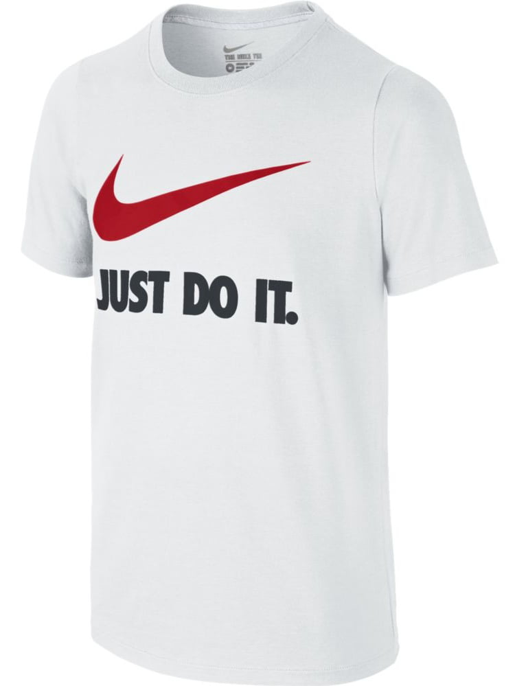 Nike Youth Boys Just Do It JDI Swoosh T-Shirt 709952-100 White ...