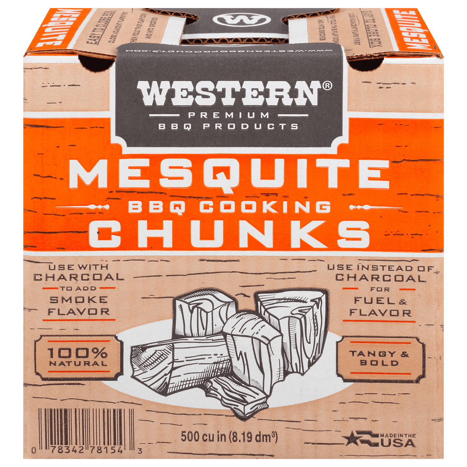 Western 500 cu in Mesquite Wood Chunks