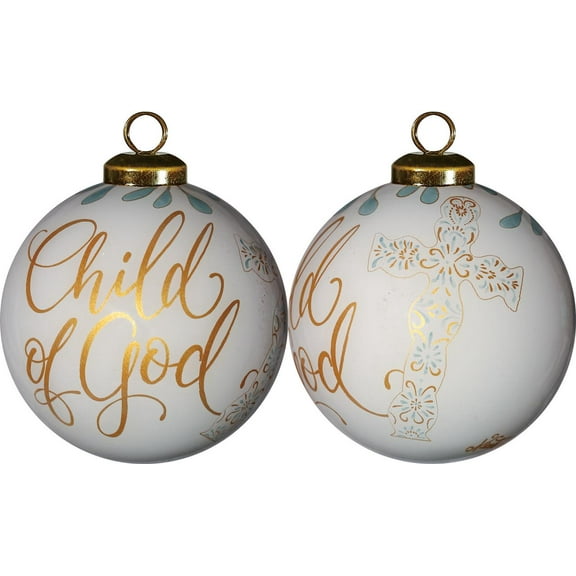 Inner Beauty Child of God Hand Painted Glass Ornament