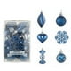 thumbnail image 2 of Fiudx Juego de Bolas Navideñas, 16 Piezas de Adornos Navideños con Purpurina Pintada, Forma de Copo de Nieve, Corazón, Caramelo, Nuez, Decoración para Árbol y Corona, Decoración para Fiestas, Regalo, 2 of 2