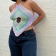 thumbnail image 4 of Women Sexy Halter Backless Crop Top Mutlicolor Argyle Plaid Knitted Camisole Harajuku Crochet Slim Irregular Hem Vest Pink blue XL, 4 of 4