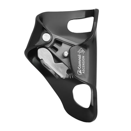 Rock Climbing Chest Ascender Safety Aluminum Anti Slip Abdominal Riser Rigging Clamp for Mountaineering Tree Arborist Rappelling Equipments Black