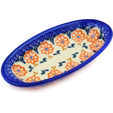 Hand Painted Candy Dish Polish Pottery 5½-inch Condiment Dish (Amarillo Theme) Signature UNIKAT Hand Painted in Boleslawiec, Poland + Certificate of Authenticity ()