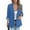 Blue, variant on Women's Fashion Casual Slim Fit Blazer - Three-Quarter Rolled Sleeve, Button Front, Black, XXL