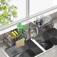 thumbnail image 6 of Topboutique Kitchen Sink Caddy,Sponge Holder with Detachable Dishcloth Rack,Rust-Proof Sink Organizer for Kitchen Sink,Soap Dispenser Storage Kitchen Accessories,Gray, 6 of 8