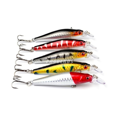 5 PCS/lot Fishing Minnow Swim Fish Bait Artificial Hard Bait 8.3g 9cm CrankFish Bait Floating Wobbler Jig Top Water Fishing Gear