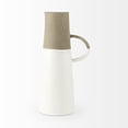 thumbnail image 3 of 16" Rustic Organic White And Natural Decorative Jug, 3 of 5
