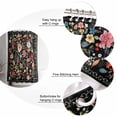 thumbnail image 5 of Shower Curtains Sets for Bathroom Decor Watercolor Country Flowers Waterproof Bathroom Curtain with Hooks, Red Pink Floral Art on Black for Bathroom Decor,36x72IN, 5 of 7
